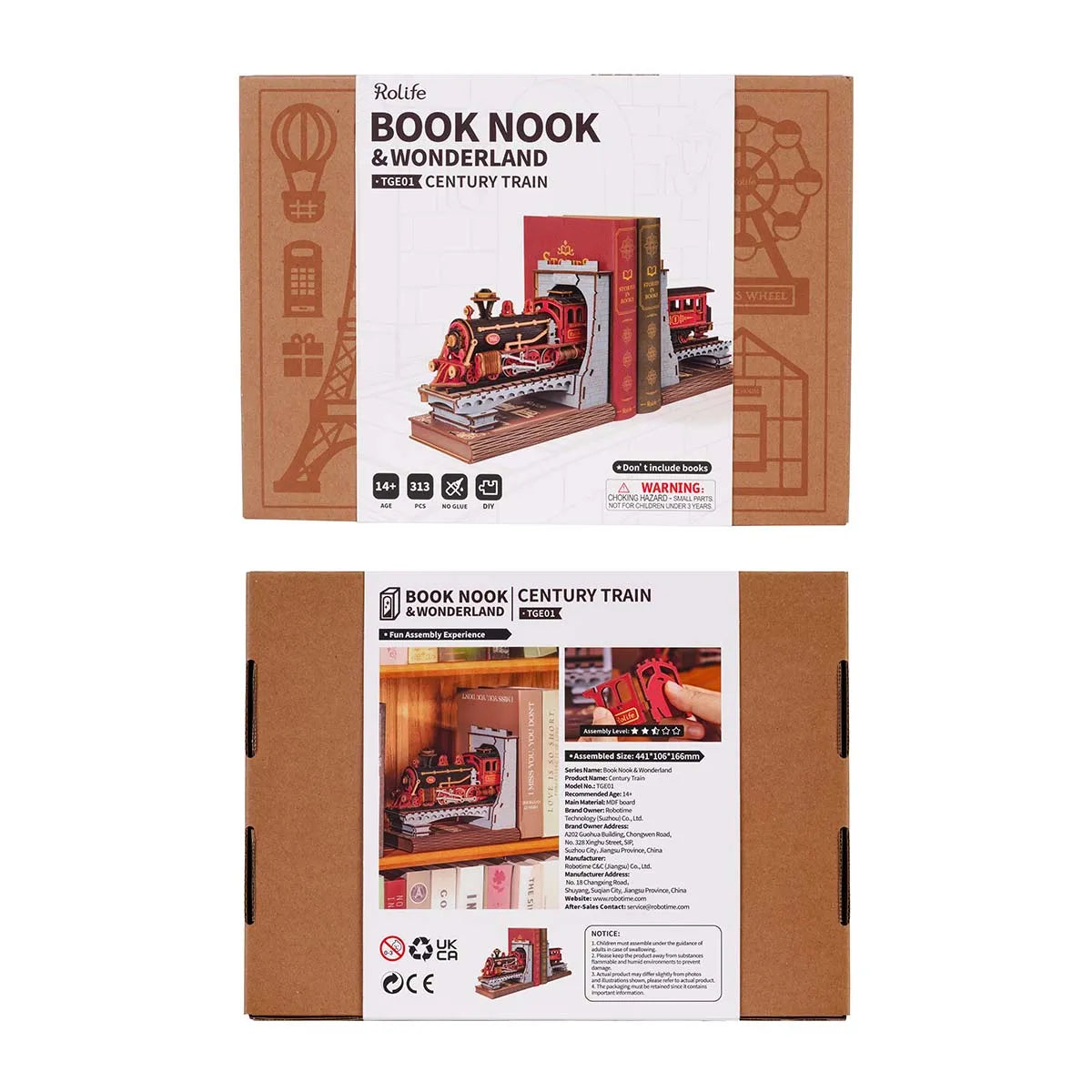 Robotime Rolife Century Train DIY Book Nook KitBook Nook Kit Australia