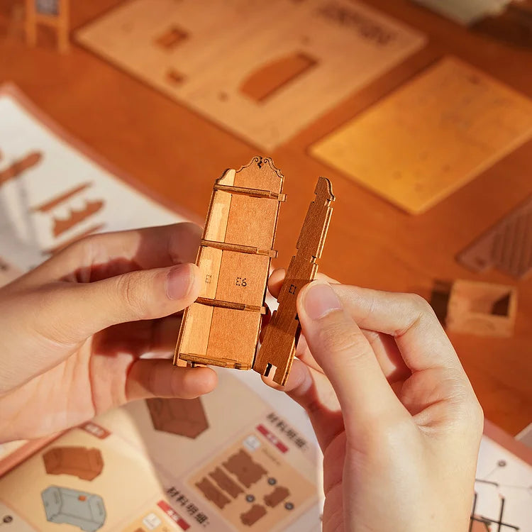 Robotime Rolife Corner Bookstore DIY Dollhouse KitBook Nook Kit Australia