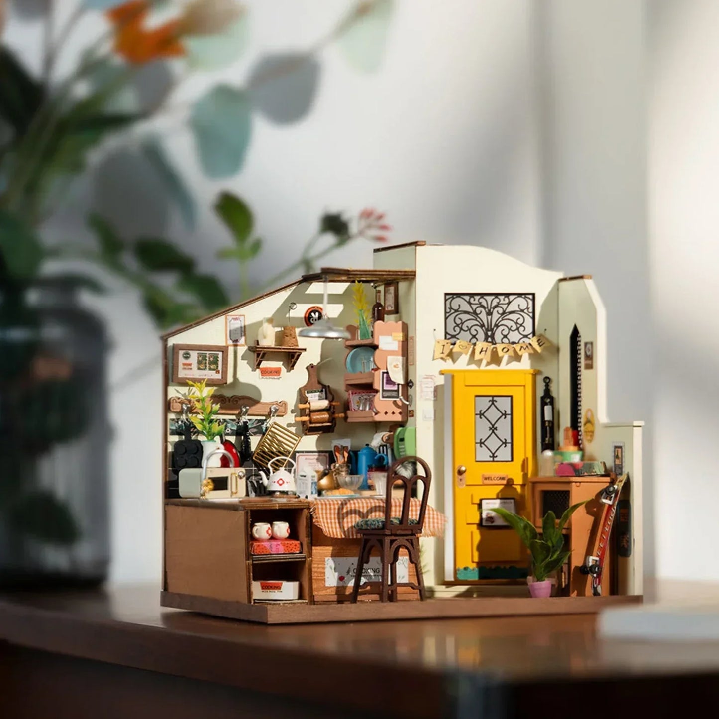 Robotime Rolife Cozy Kitchen DIY Dollhouse KitBook Nook Kit Australia