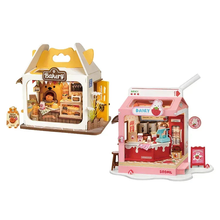 Robotime Rolife Food Box Shop DIY Dollhouse KitBook Nook Kit Australia