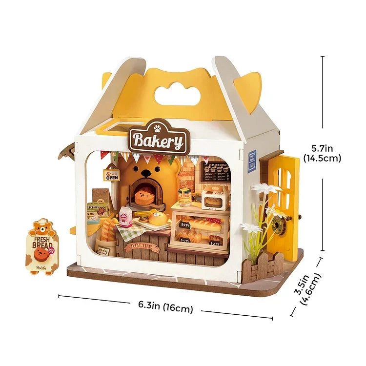 Robotime Rolife Food Box Shop DIY Dollhouse KitBook Nook Kit Australia