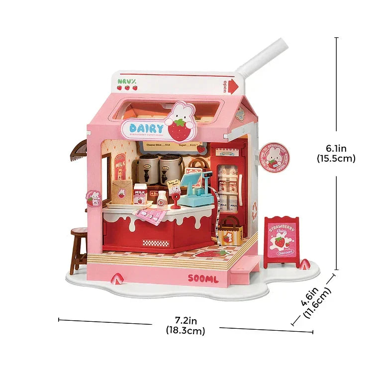 Robotime Rolife Food Box Shop DIY Dollhouse KitBook Nook Kit Australia