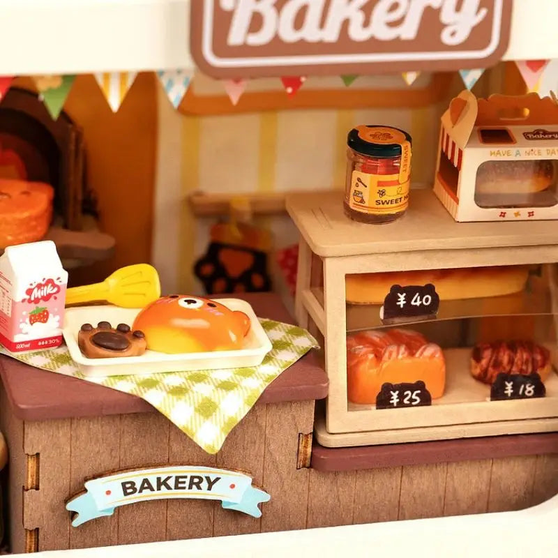 Robotime Rolife Food Box Shop DIY Dollhouse KitBook Nook Kit Australia