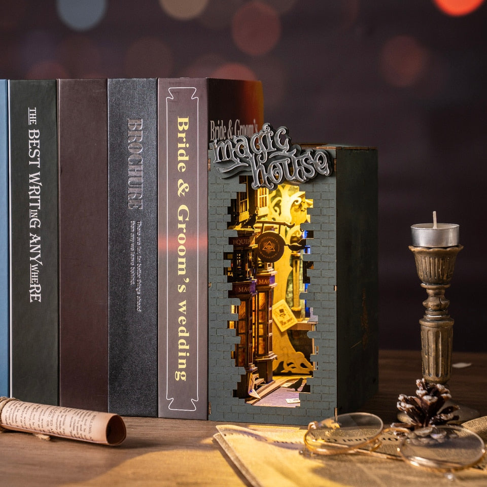 Robotime Rolife Magic House DIY Book Nook KitBook Nook Kit Australia