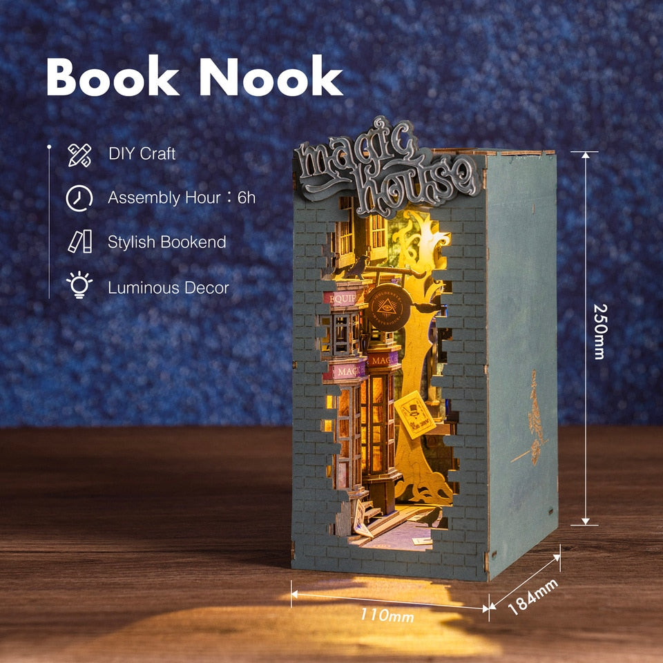 Robotime Rolife Magic House DIY Book Nook KitBook Nook Kit Australia