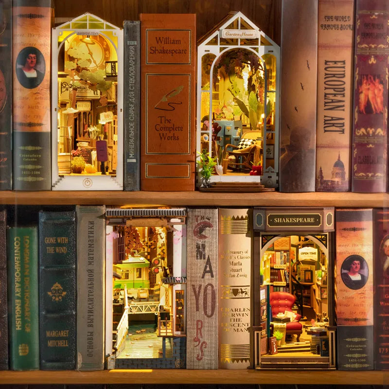 Robotime Rolife Shakespeare and Company DIY Book Nook KitBook Nook Kit Australia