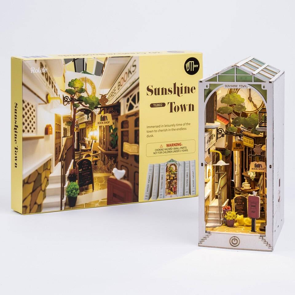 Robotime Rolife Sunshine Town Book Nook KitBook Nook Kit Australia