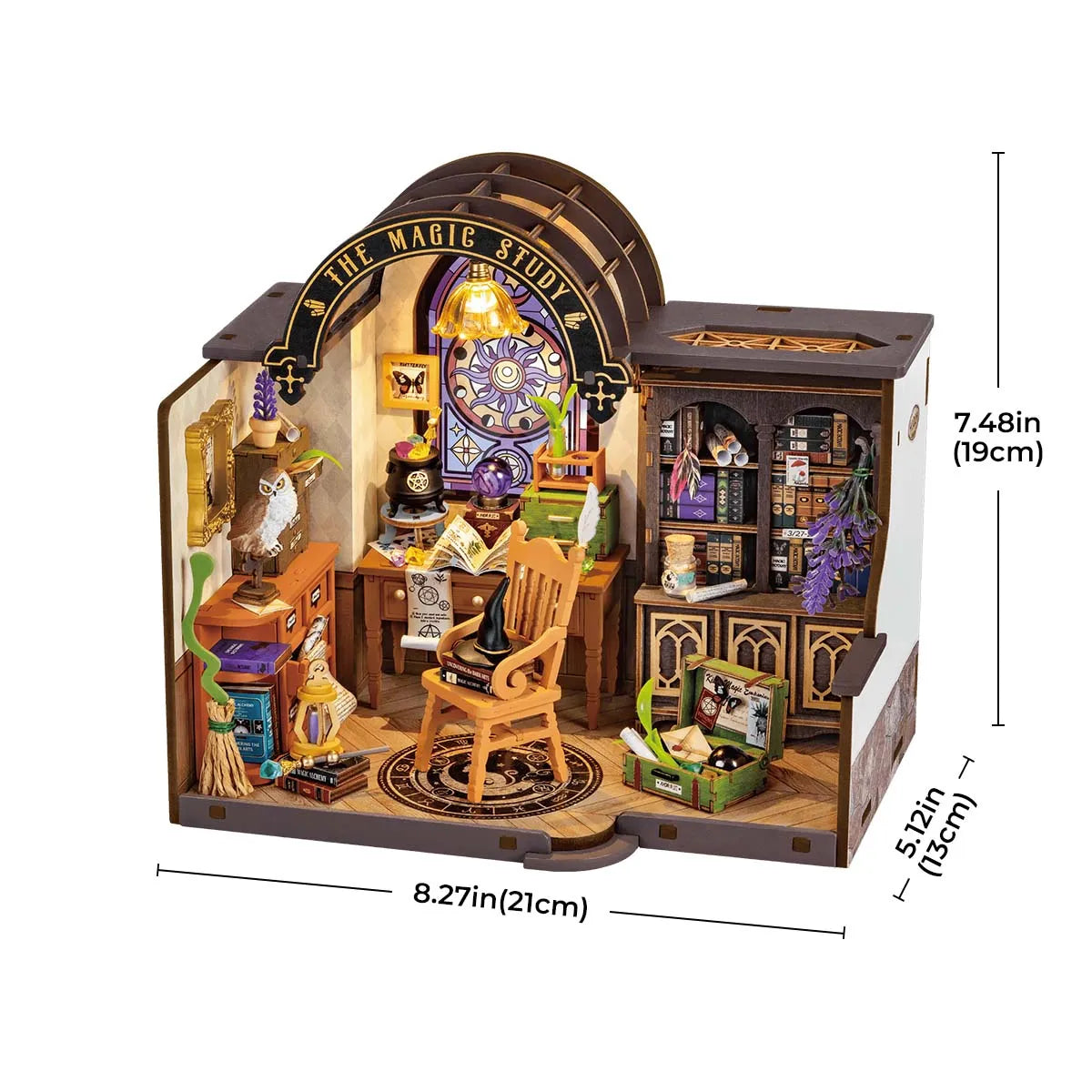 Robotime Rolife The Magic Study DIY Dollhouse KitBook Nook Kit Australia