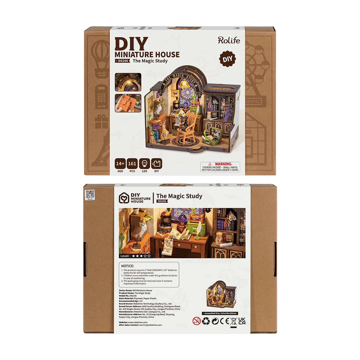 Robotime Rolife The Magic Study DIY Dollhouse KitBook Nook Kit Australia
