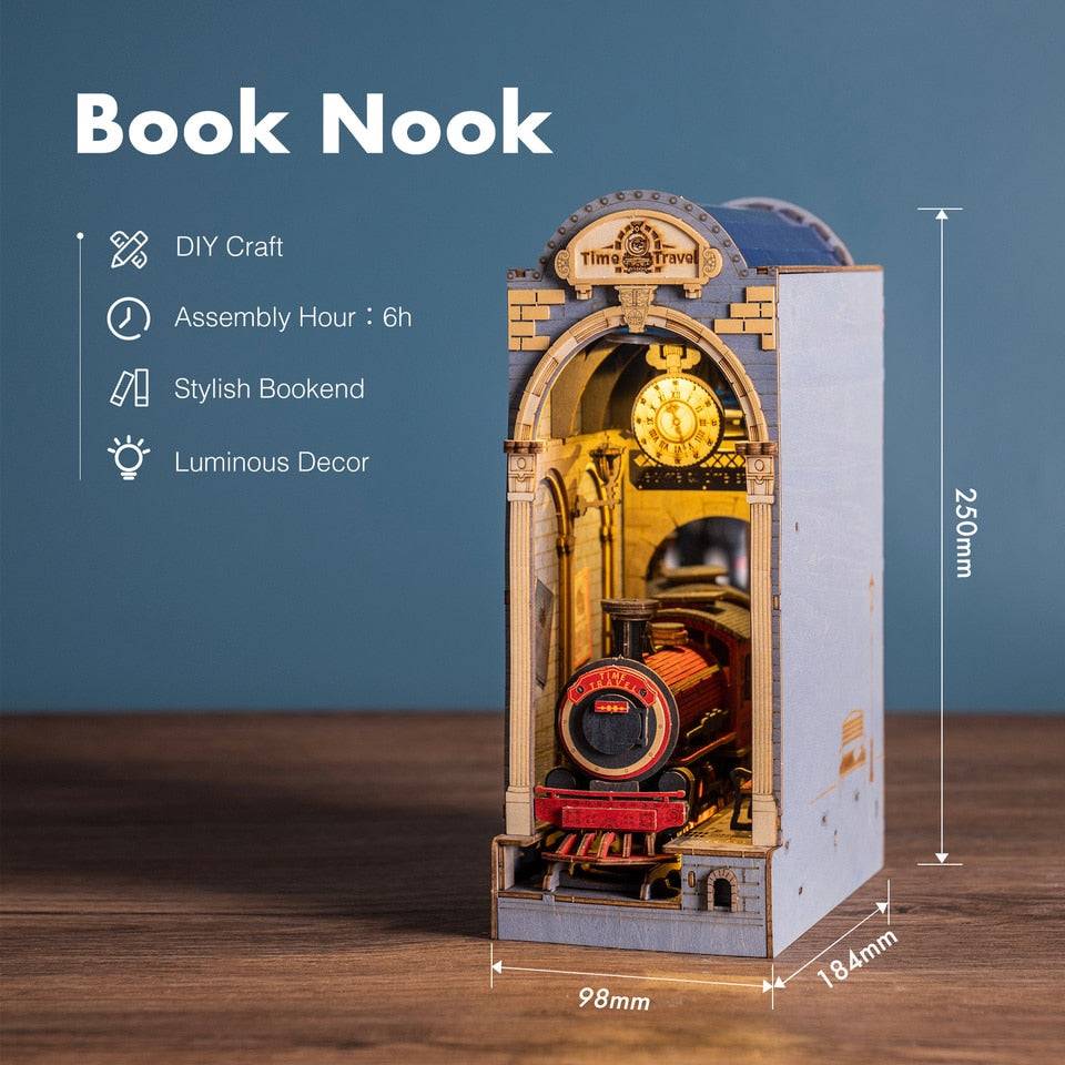 Robotime Rolife Time Travel DIY Book Nook KitBook Nook Kit Australia