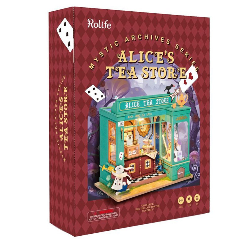Rolife Alice's Tea Store DIY Dollhouse KitBook Nook Kit Australia