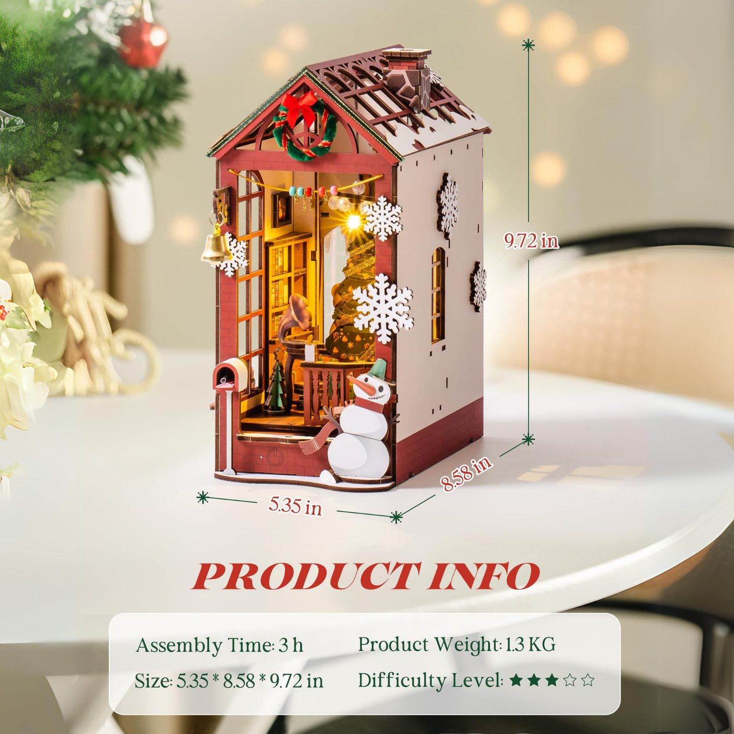 Rolife Christmas Indoor Scene DIY Book Nook KitBook Nook Kit Australia