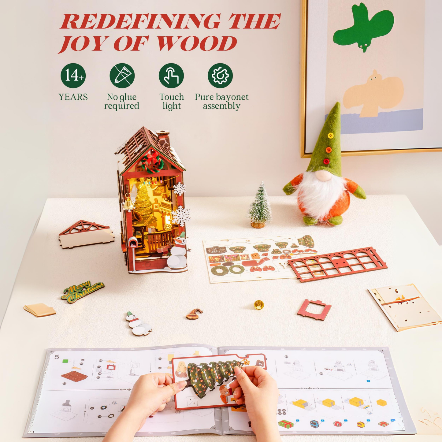 Rolife Christmas Indoor Scene DIY Book Nook KitBook Nook Kit Australia