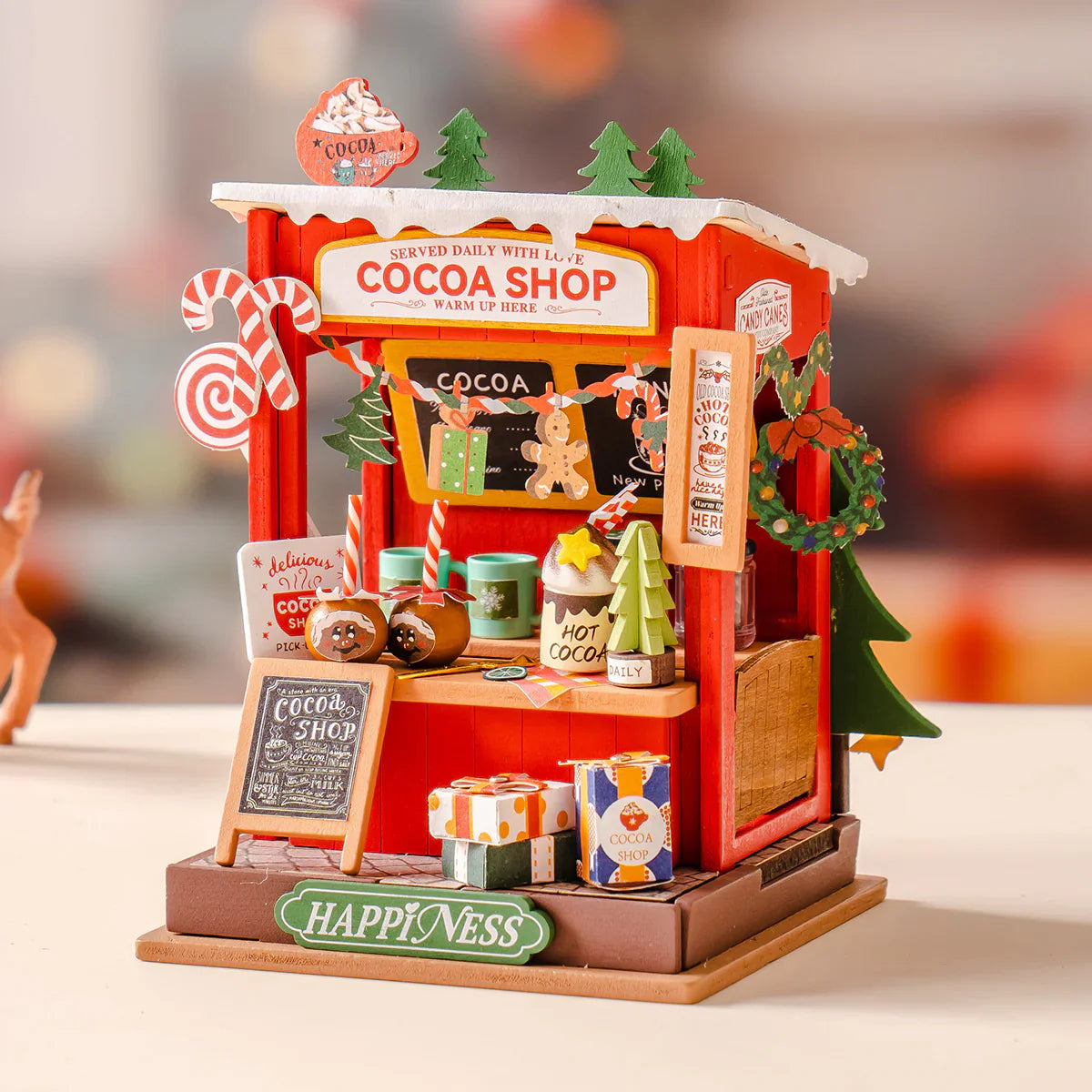 Rolife Cocoa Shop DIY Miniature Dollhouse KitBook Nook Kit Australia