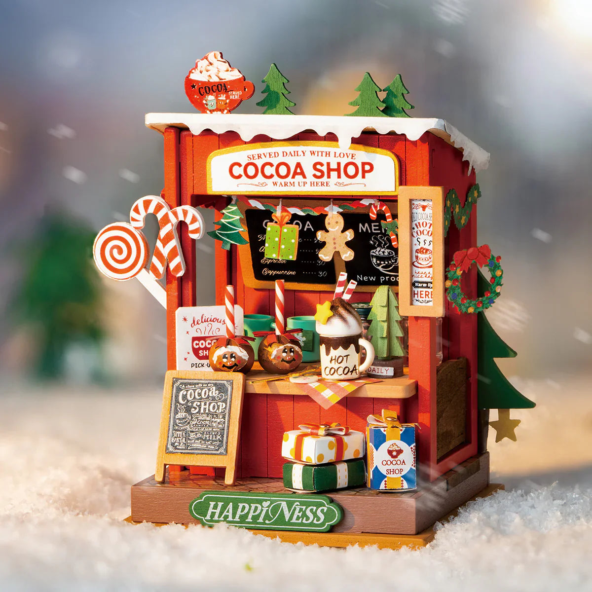 Rolife Cocoa Shop DIY Miniature Dollhouse KitBook Nook Kit Australia
