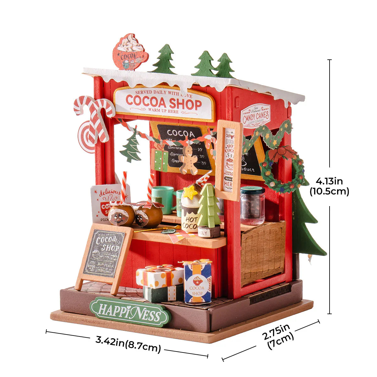 Rolife Cocoa Shop DIY Miniature Dollhouse KitBook Nook Kit Australia