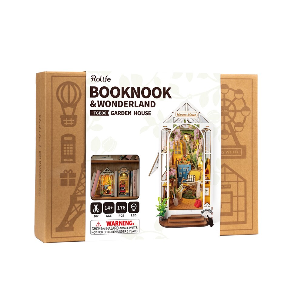 Rolife Garden House DIY Book Nook KitBook Nook Kit Australia