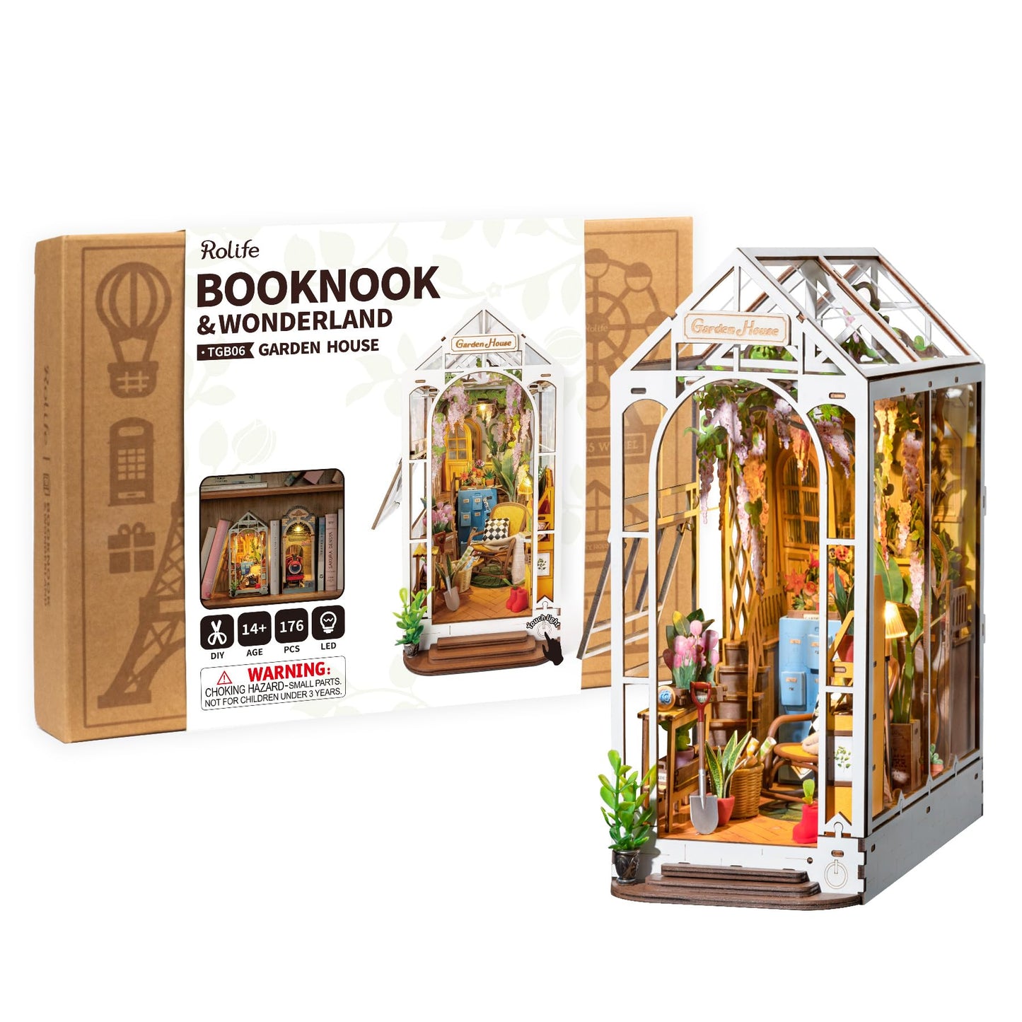 Rolife Garden House DIY Book Nook KitBook Nook Kit Australia