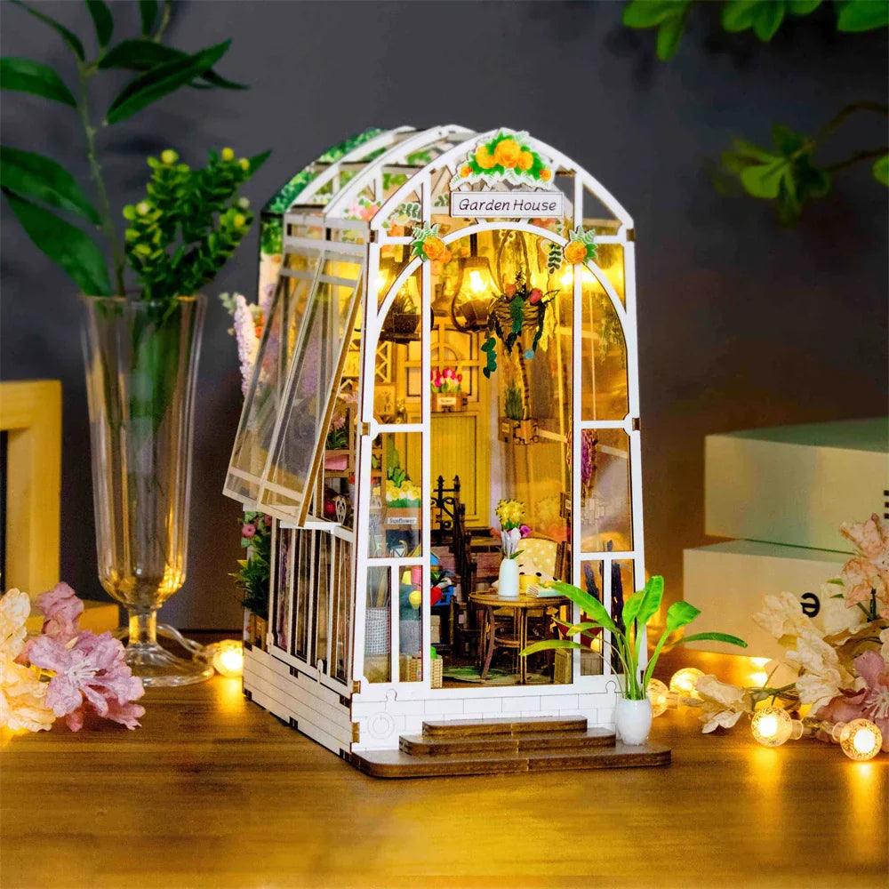 Rolife Greenhouse Garden House DIY Book Nook Kit