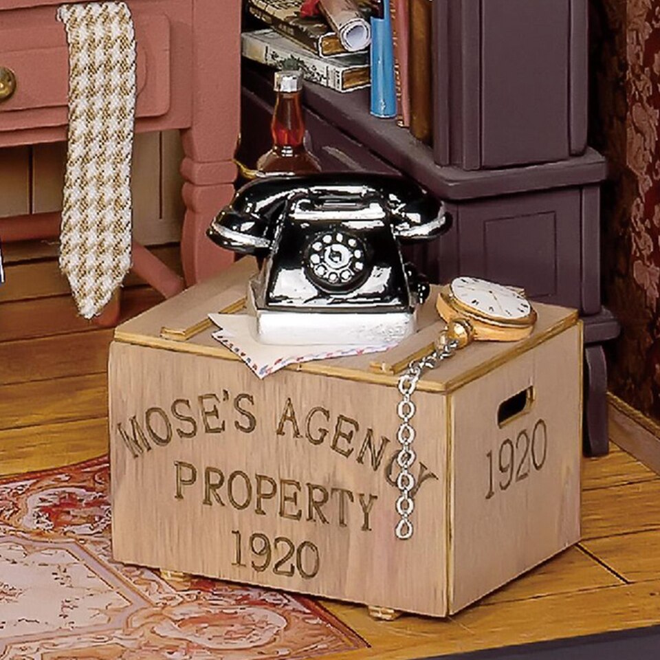 Rolife Mose's Detective Agency DIY Dollhouse KitBook Nook Kit Australia