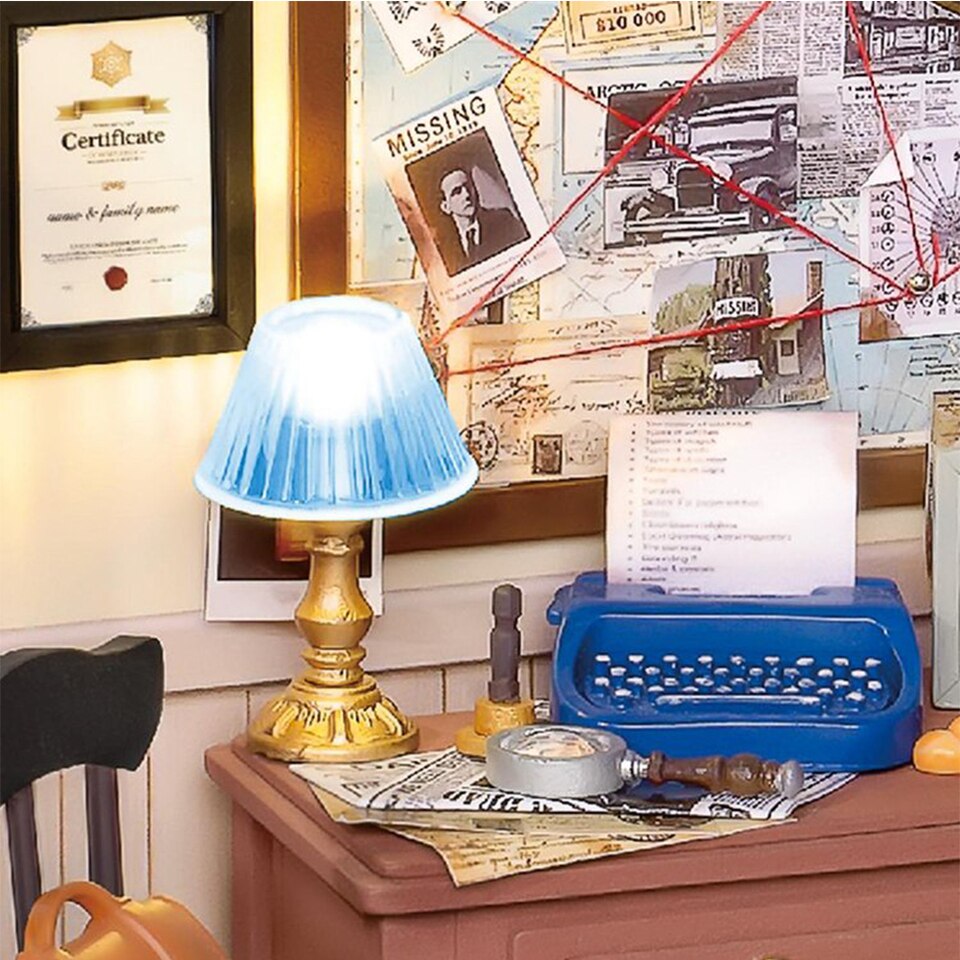 Rolife Mose's Detective Agency DIY Dollhouse KitBook Nook Kit Australia
