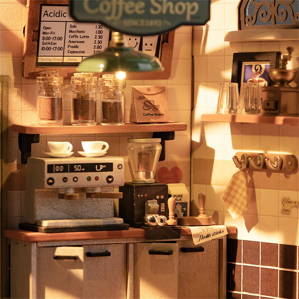 Rolife NO.17 Cafe DIY Dollhouse KitBook Nook Kit Australia