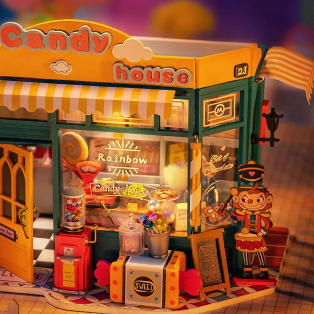 Rolife Rainbow Candy House DIY Dollhouse KitBook Nook Kit Australia