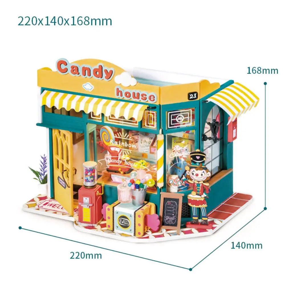 Rolife Rainbow Candy House DIY Dollhouse KitBook Nook Kit Australia