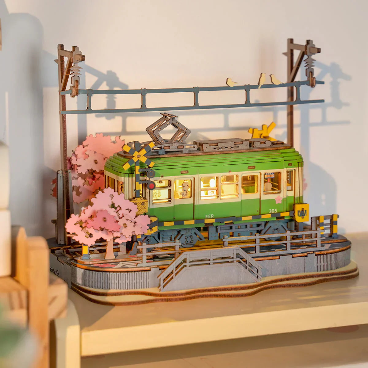 Rolife Sakura Journey 3D Wooden PuzzleBook Nook Kit Australia