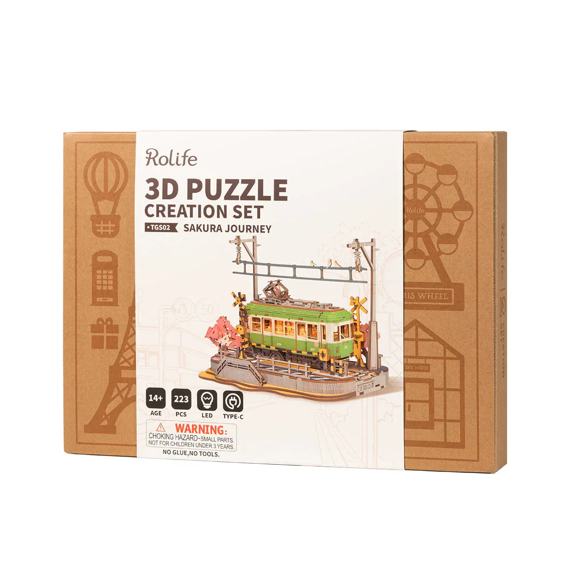 Rolife Sakura Journey 3D Wooden PuzzleBook Nook Kit Australia