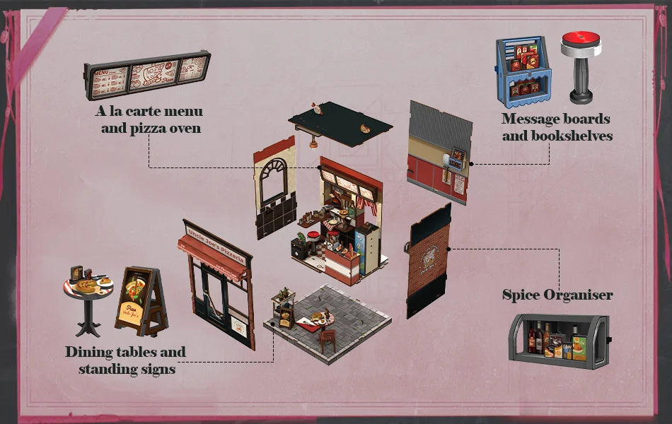 Uncle Joe’s Pizzeria DIY Book Nook Kit