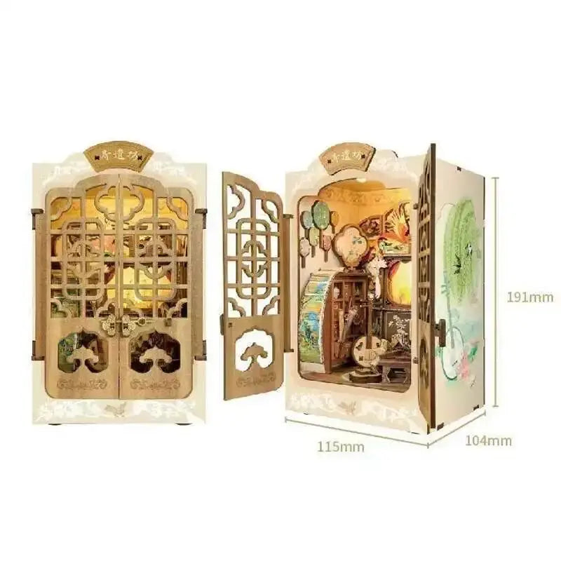 Wizard’s Study DIY Book Nook Kit – Magic Library Miniature for Bookshelf Decor SQ-02C