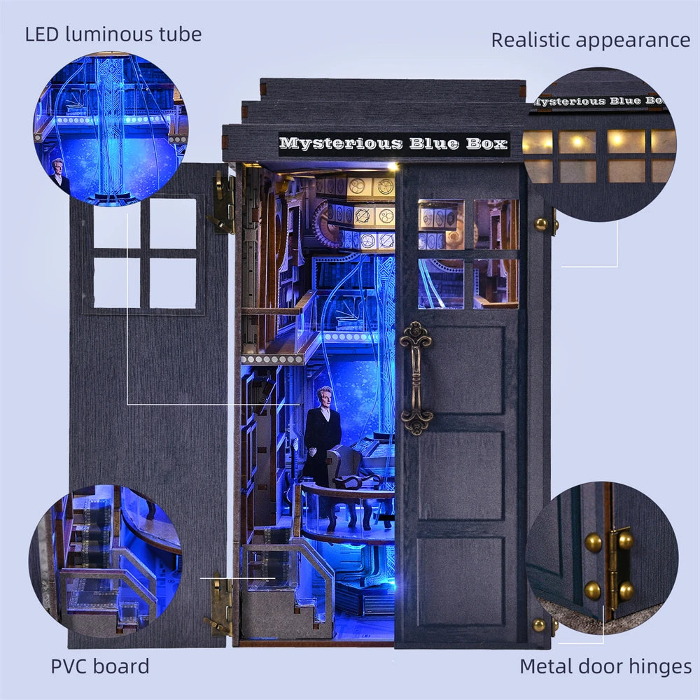 Doctor Who DIY Book Nook Kit - Mysterious Blue Box Book Nook Kit Australia