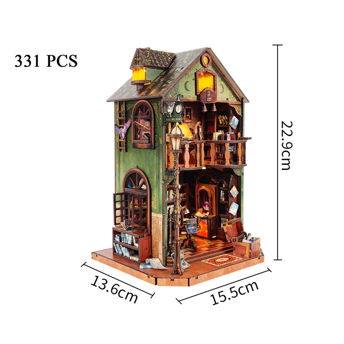 Owl Library DIY Miniature House Kit - Image 6