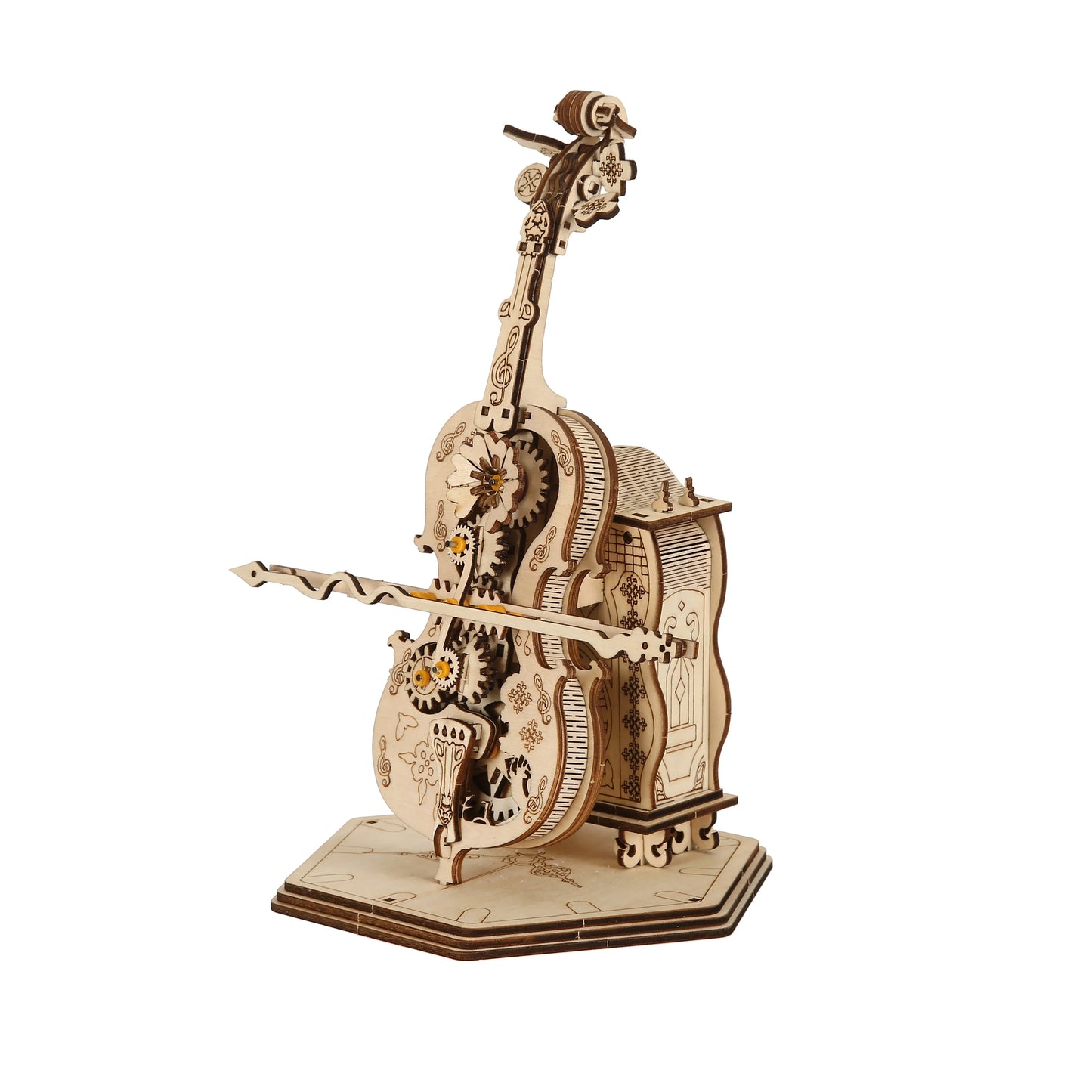 violoncello 3D Car Wooden Puzzle, Scale Model,DIY Model Kit, Handcraft Gift,Home Decoration,Mechanical Model Kit,,Birthday/Ch