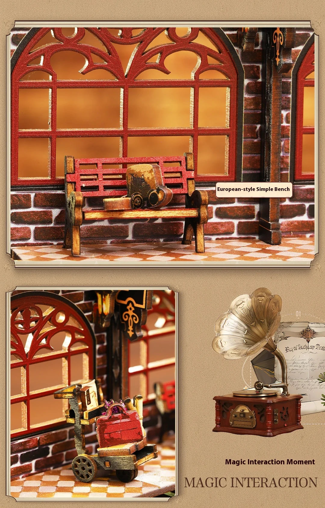 Diy Wooden Book Nook Shelf Insert Kit Miniature Model The Zero Platform Train Bookend Doll House Decor For Birthday Gifts Book Nook Kit Australia