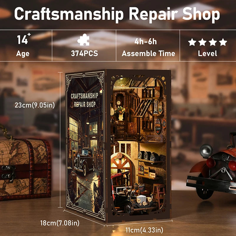 Craftsmanship Repair Shop DIY Book Nook Kit - Image 6