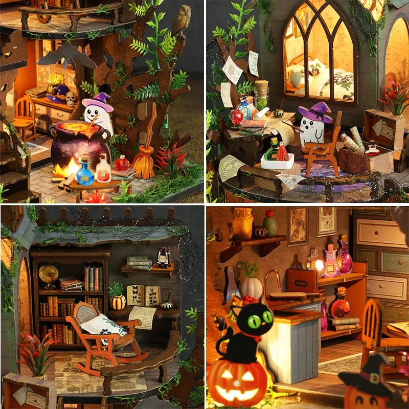 Spooky Cottage DIY Dollhouse KitBook Nook Kit Australia