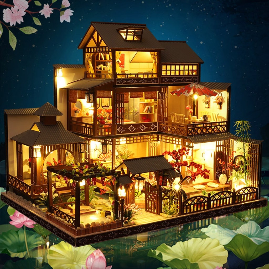 Spring Hours Japanese DIY Dollhouse KitBook Nook Kit Australia