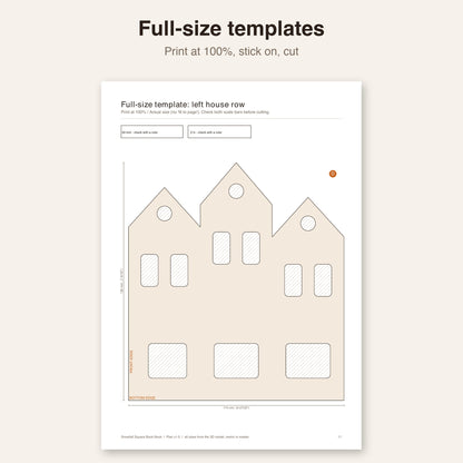 Full-size house row template page from the plan