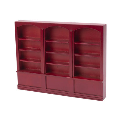 1:12 Scale Triple Bookshelf Red
