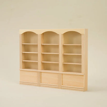 1:12 Scale Triple Bookshelf Wood