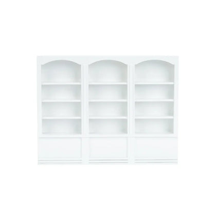 1:12 Scale Triple Bookshelf White