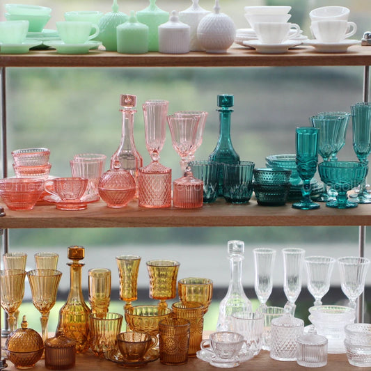 1:6 Miniature Dollhouse Glassware Set – Decanters & Cups
