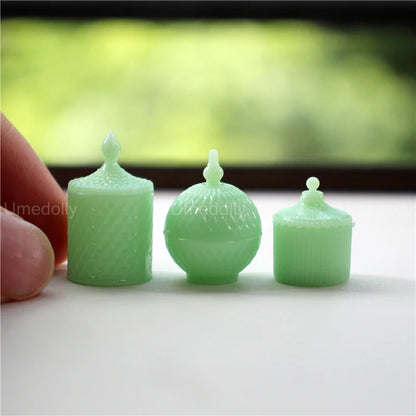 1:6 Miniature Dollhouse Glassware Set – Decanters & Cups 3 canister D