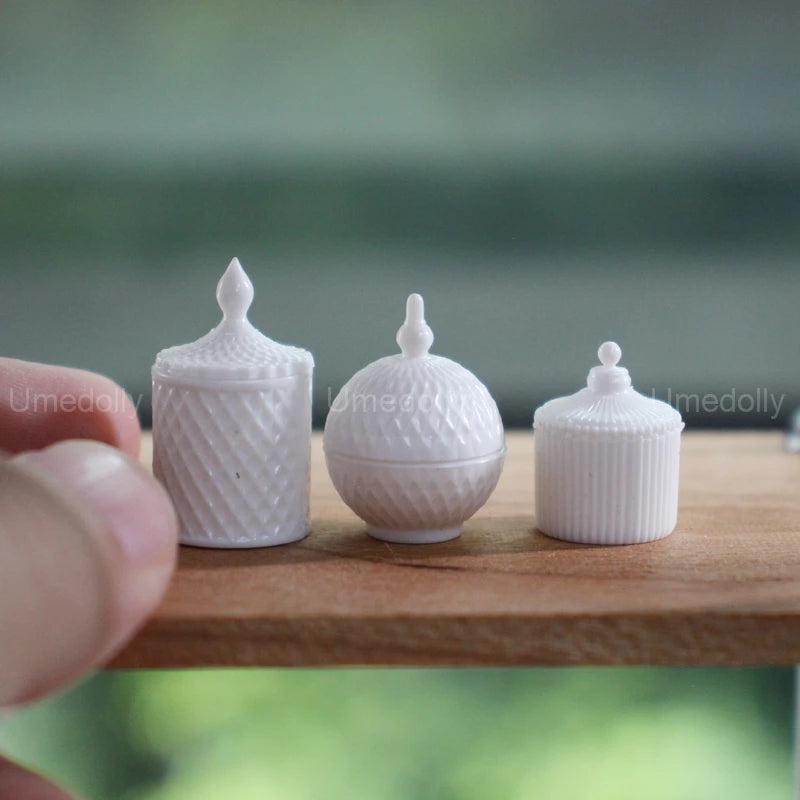 1:6 Miniature Dollhouse Glassware Set – Decanters & Cups 3 canister E