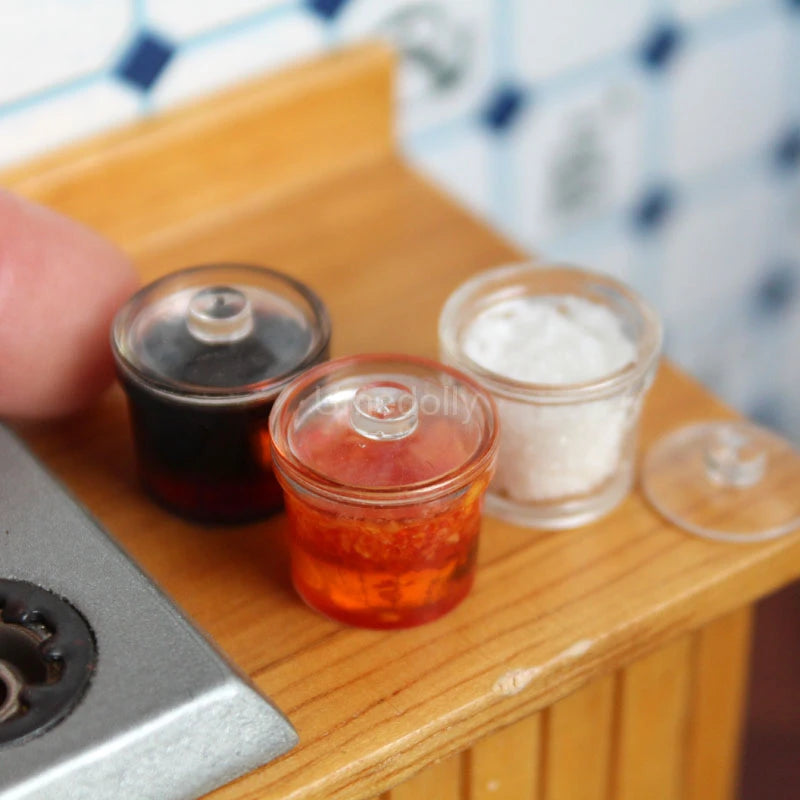 1:6 Miniature Kitchen Knife Set – Dollhouse Decor 3pcs seasoning