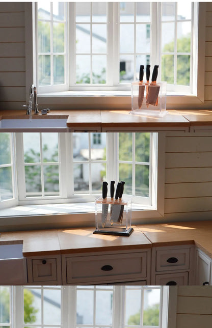 1:6 Miniature Kitchen Knife Set for Dollhouse Decor