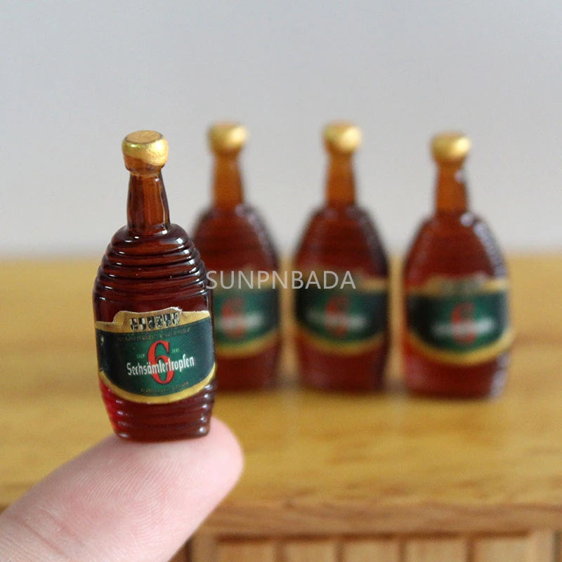 1/6 Scale Miniature Wine & Whisky Bottle Set for Dollhouse & BJD