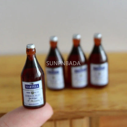 1/6 Scale Miniature Wine & Whisky Bottle Set for Dollhouse & BJD SNP-035A